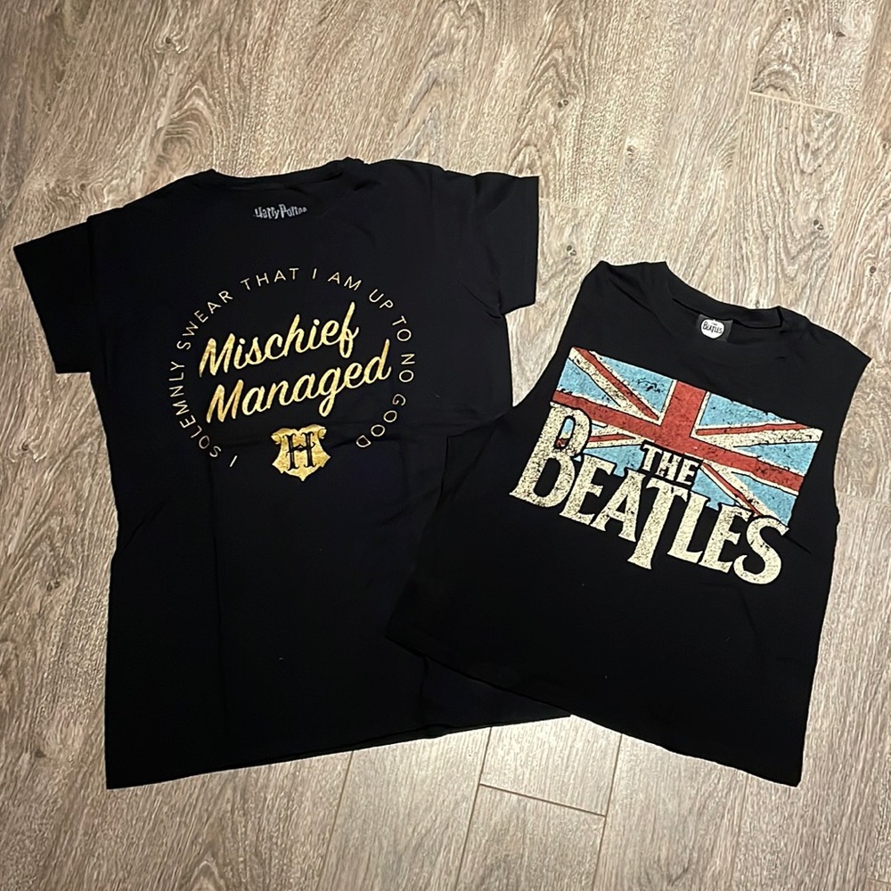 2-FOR-1: Harry Potter T-Shirt + The Beatles Muscle Tee